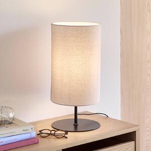 Hübsch Lampa stołowa Sable, kremowy / amber, salon / jadalnia, tkanina / materiał / jedwab, design