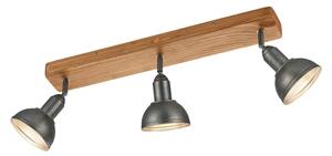 Ciemnoszaro-naturalna lampa punktowa 11x58 cm Delhi – Trio