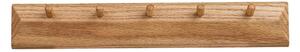 Wieszak ścienny z litego drewna dębowego w naturalnym kolorze 50 cm Barco – House Nordic