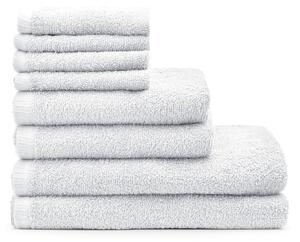 Białe bawełniane ręczniki zestaw 8 szt. szybkoschnące Quick Dry – Catherine Lansfield