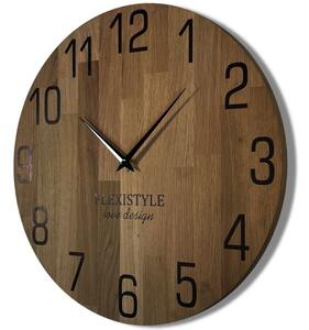 Drewniany zegar na ścianę NATUR 50cm