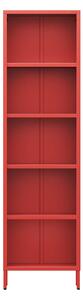 Regał na książki MARIO, 500 x 1800 x 350 mm, Modern: czerwony