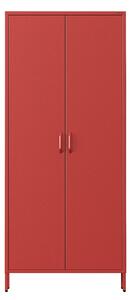 Szafa na ubrania FLAVIO, 800 x 1850 x 450 mm, Modern: czerwona