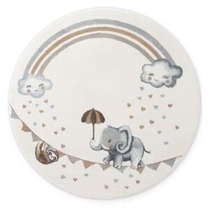 Kremowy dywan dziecięcy ø160 cm Walk like an Elephant Rainbow – Villeroy&Boch