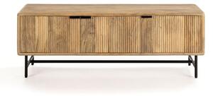 Szafka pod TV z litego drewna mango w naturalnym kolorze 145x50x40 cm Mundra – MOME