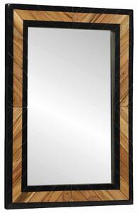 Lustro ścienne Prostokątny Czarny i Brązowy 70 x 2 x 70 cm