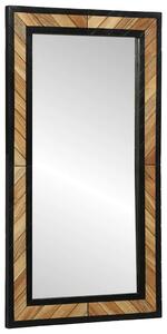 Lustro ścienne Prostokątny Czarny i Brązowy 50 x 2 x 90 cm