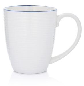 Kubek jumbo DUKA KROG 700 ml biały granatowy porcelana