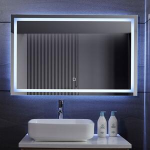 Aquamarin Lustro łazienkowe z oświetleniem LED, 110 x 70 cm