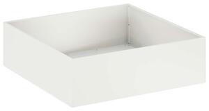 Doniczka ogrodowa Biały 80 x 80 x 30 cm Stal zimnogięta