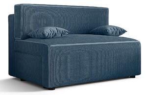 Niebieska tapicerowana sofa rozkładana K4-H47