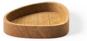 Drewniany pojemnik dekoracyjny w naturalnym kolorze 14x12,5x3 cm Curve S – LIND DNA