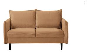 Brązowa aksamitna sofa 138 cm Juli – Ropez