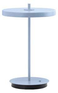 Jasnoniebieska metalowa lampa stołowa LED z metalowym kloszem (wysokość 31 cm) Asteria Move – UMAGE