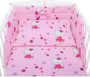 Hello Kitty - Bawełniana Pościel Do łóżeczka Dziecięcego - 135x100