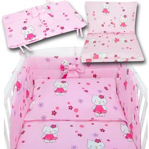 Hello Kitty - Bawełniana Pościel Do łóżeczka Dziecięcego - 120x90