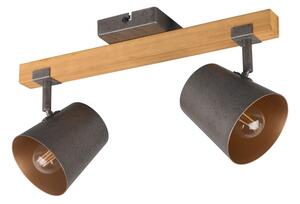 Ciemnoszaro-naturalna lampa punktowa 14x42 cm Bell – Trio