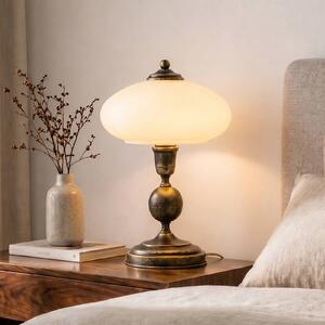 Lampa stołowa Bolero Jupiter, kremowy / amber, salon / jadalnia, metal, antyczny