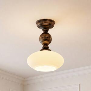 Lampa sufitowa Bolero Jupiter, możliwość ściemniania, kremowy / amber, salon / jadalnia, metal, antyczny