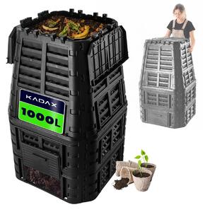 Kompostownik ogrodowy Boko 1000L, czarny