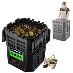 Kompostownik ogrodowy Boko 360L, czarny