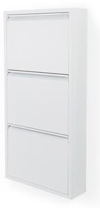 Biała metalowa uchylna szafka na buty 50x103x15 cm Billy – Spinder Design