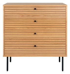 Wysoka komoda w dekorze dębu w naturalnym kolorze 80x85 cm Kyoto – House Nordic
