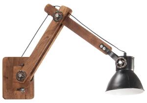 Lampa ścienna w industrialnym stylu, czarna, okrągła, E27