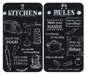 Płyty ochronne na kuchenkę ze szkła hartowanego zestaw 2 szt. 52x30 cm Kitchen Rules – Maximex