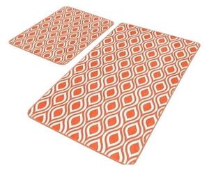 Pomarańczowe aksamitne dywaniki łazienkowe zestaw 2 szt. 60x100 cm – Mila Home