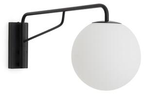 Biało-czarny kinkiet ø 20 cm Eilo – Kave Home