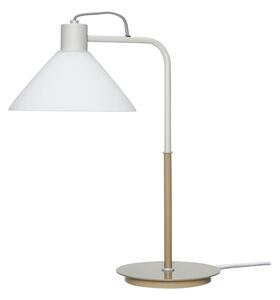 Biała lampa stołowa ze szklanym kloszem (wysokość 44 cm) Spot – Hübsch