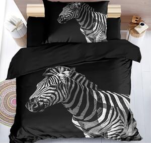 Pościel z mikrofibry 3D ZEBRA czarna Rozmiar pościeli: 70 x 90 cm | 140 x 200 cm