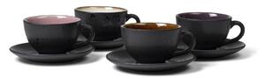 Czarne filiżanki zestaw 4 szt. ceramiczne 240 ml Gastro Black/Mix – Bitz