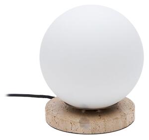 Biała lampa stołowa ze szklanym kloszem (wys. 22 cm) Malachi – Kave Home