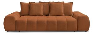 Sofa z tkaniny szenilowej w kolorze terakoty 278 cm Everest – Bobochic Paris