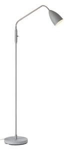 Szara lampa stojąca LED ze ściemniaczem i metalowym kloszem (wysokość 140 cm) Patro – Markslöjd