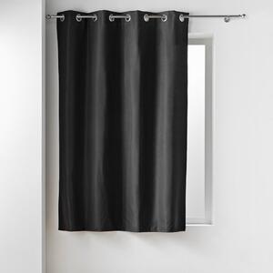 Czarna zasłona termiczna częściowo zaciemniająca (dimout) z mikrowłókna 135x180 cm Micropolar – douceur d'intérieur