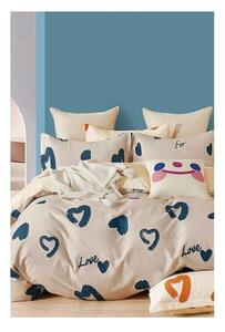 Beżowa pościel dwuosobowa z bawełny renforcé z prześcieradłem 200x220 cm Amore – Mila Home