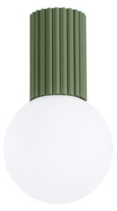 Zielona lampa sufitowa ze szklanym kloszem ø 12 cm Orbital – Sollux
