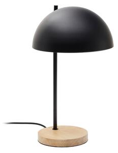 Czarno-naturalna lampa stołowa z metalowym kloszem (wysokość 48,5 cm) Catlar – Kave Home