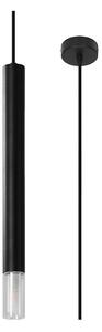 Czarna metalowa lampa wisząca ø 8 cm Vittoria – Sollux