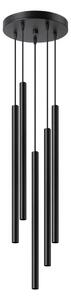 Czarna metalowa lampa wisząca ø 25 cm Fideus – Sollux