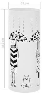 Biały ozdobny stojak na parasole - Istro 3S