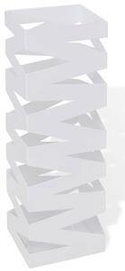 Biały modernistyczny metalowy parasolnik - Nauro 3S