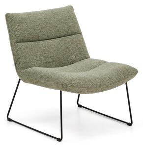Zielony fotel z tkaniny szenilowej Asen – Kave Home