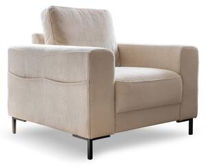Beżowy sztruksowy fotel Lofty Lilly – Miuform