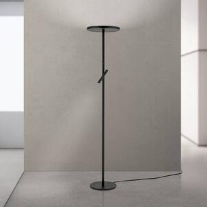 ORION Lampa stojąca Teide, możliwość ściemniania, czarny, salon / jadalnia, aluminium, nowoczesny