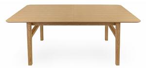 Rozkładany stół z dodatkowym blatem w dekorze dębu 90x180 cm Curved – Woodman