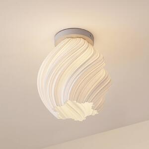 Lindby lampa sufitowa Nuvia, wysokość 32 cm, biała, druk 3D